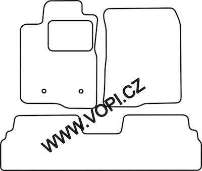 Autokoberce Toyota Corolla Verso 2004 - 2009 7 míst Colorfit (4757)